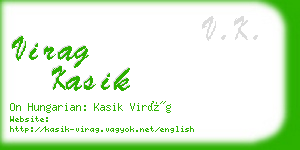 virag kasik business card